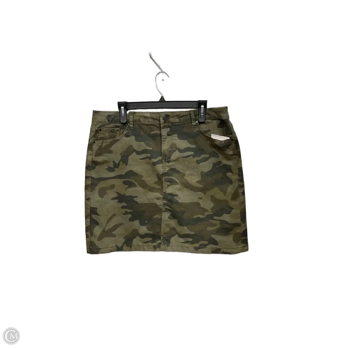 Skirt Mini & Short By Earl Jean In Camouflage Print, Size: 16