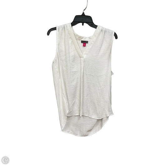 Blouse Sleeveless By Vince Camuto In White, Size: L