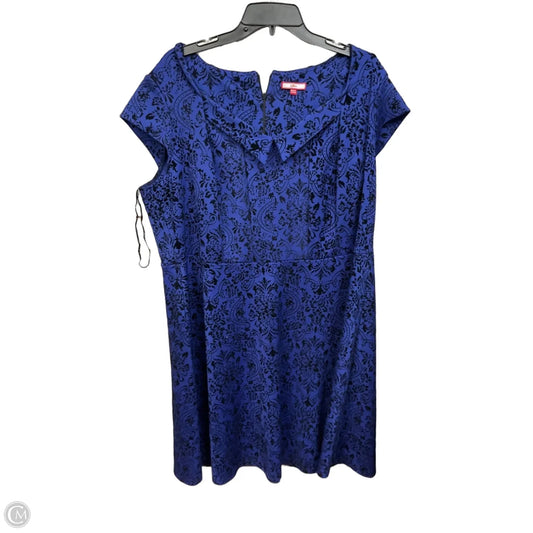 Dress Casual Short By Clothes Mentor In Blue, Size: 3x