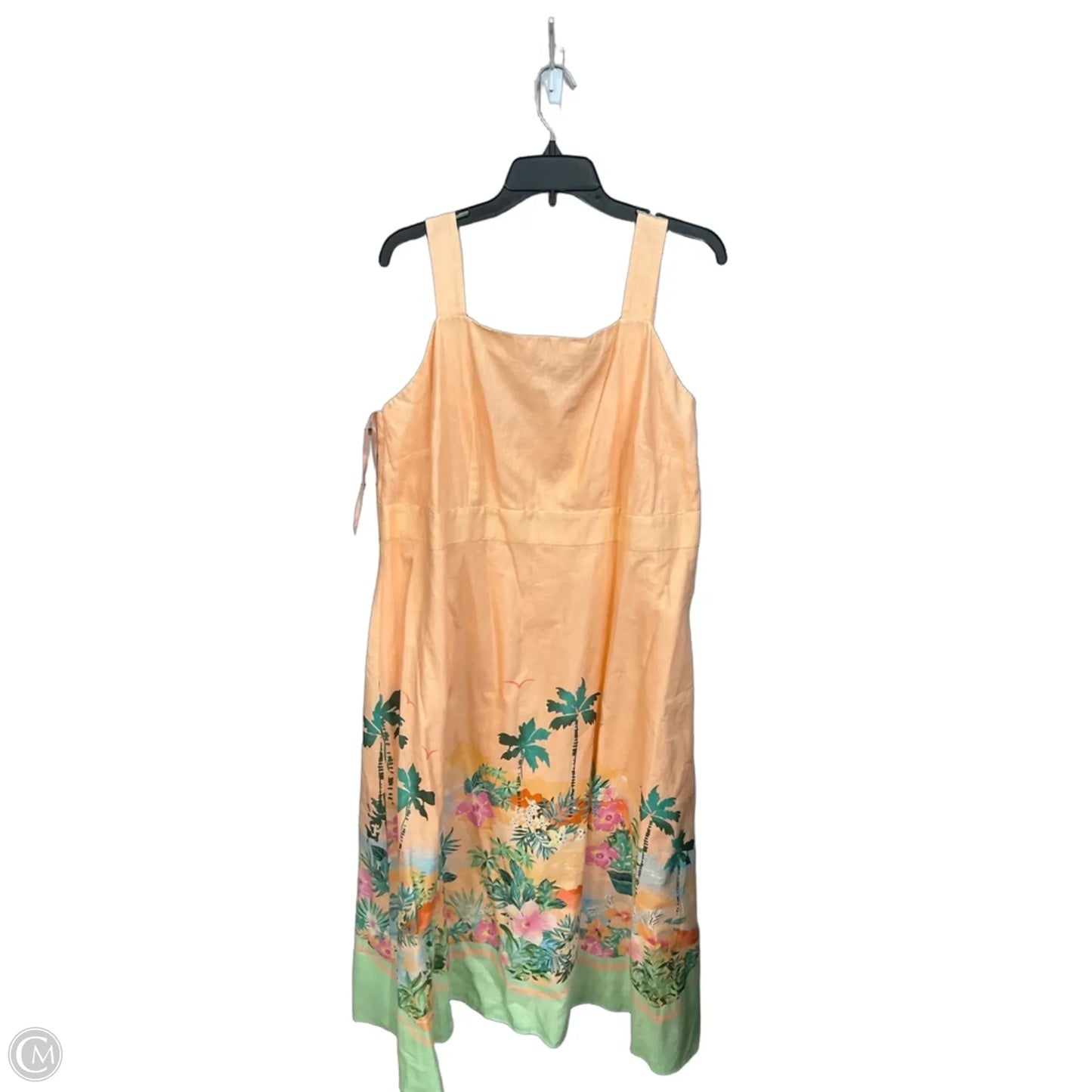 Dress Party Midi By Talbots In Orange, Size: Xl