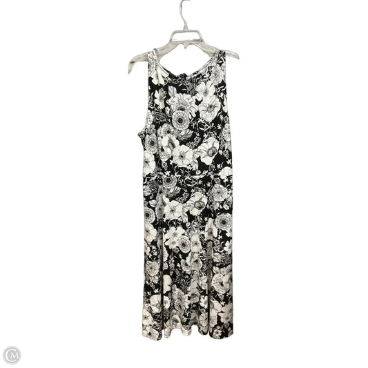 Dress Party Midi By Talbots In Black & White, Size: Xl