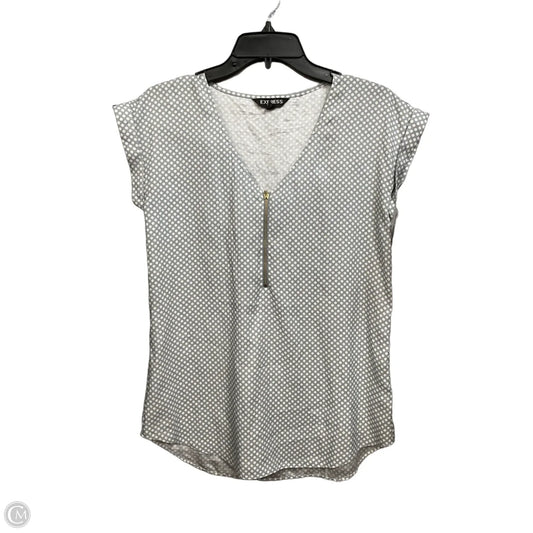Blouse Sleeveless By Express In Grey, Size: S