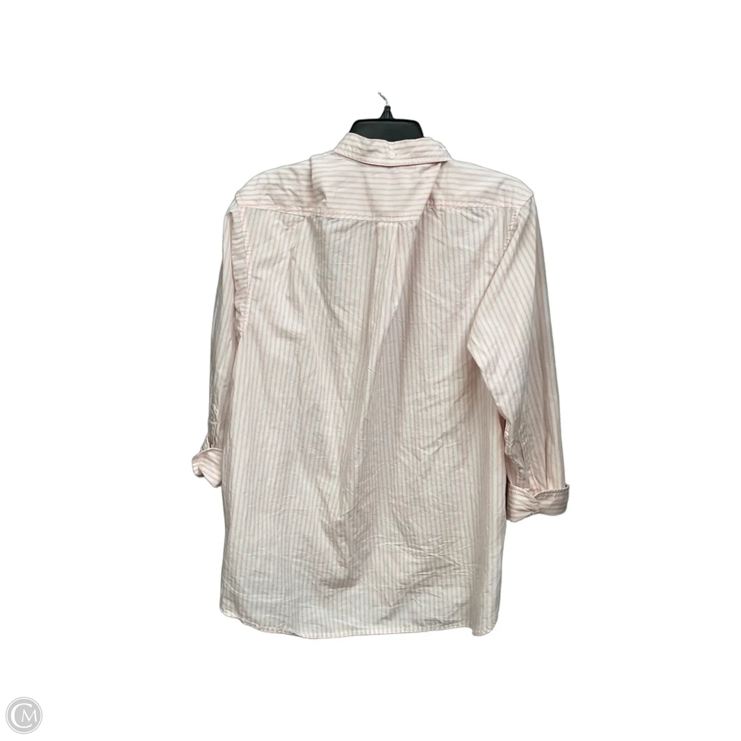 Blouse Long Sleeve By J. Crew In Striped Pattern, Size: M