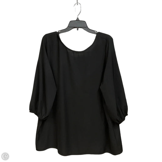 Blouse Long Sleeve By Chicsoul In Black, Size: 2x