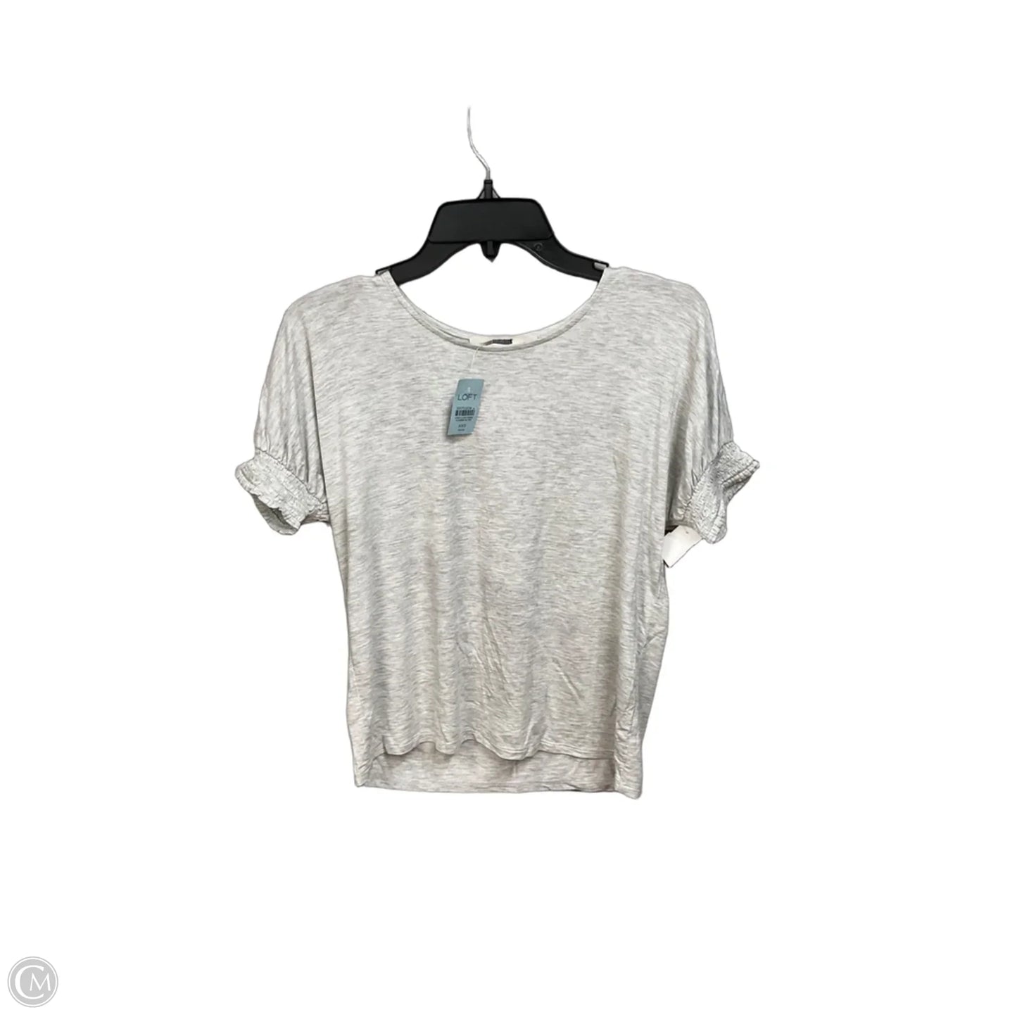 Top Short Sleeve Basic By Loft In Grey, Size: Xxsp