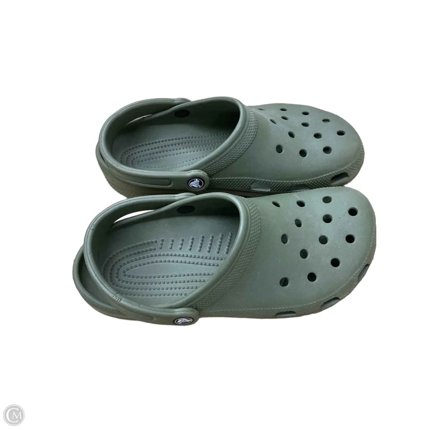 Sandals Flats By Crocs In Green, Size: 9