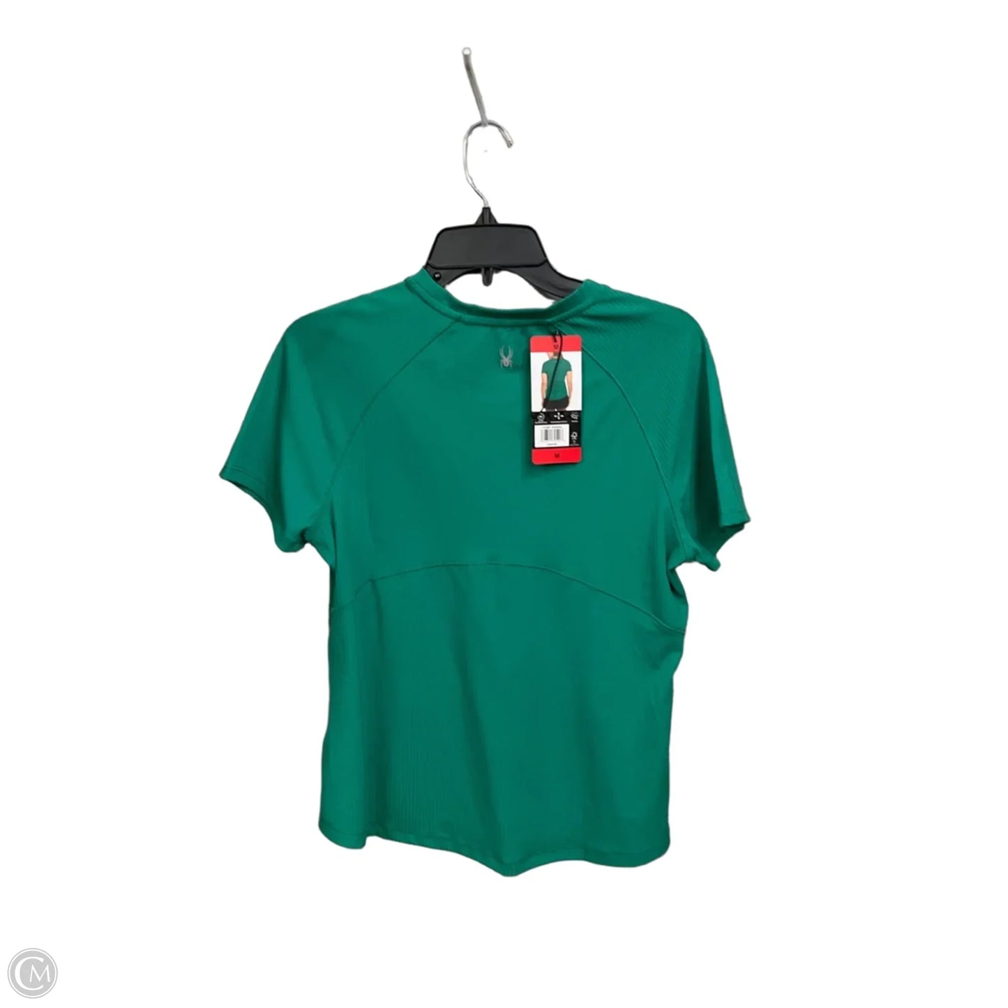 Athletic Top Short Sleeve By Spyder In Green, Size: M