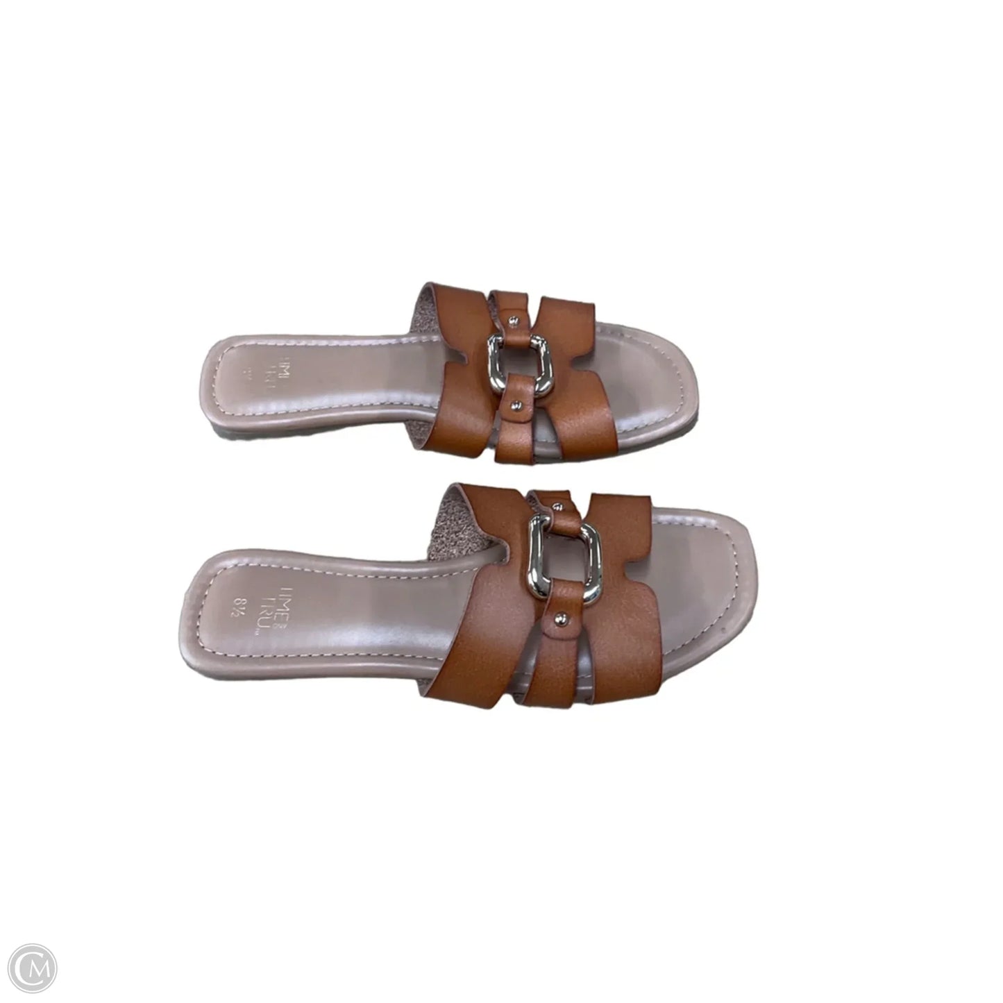 Sandals Flats By Time And Tru In Brown, Size: 8.5