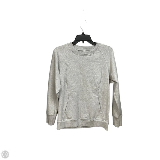 Athletic Sweatshirt Crewneck By Lululemon In Grey, Size: M