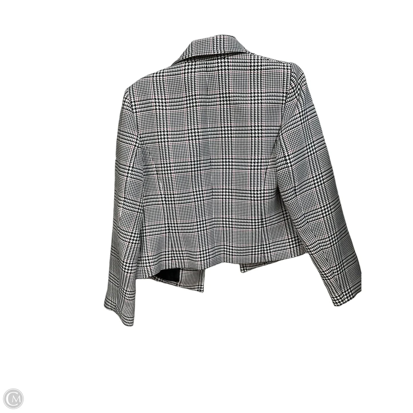 Blazer By Black Label In Checkered Pattern, Size: M