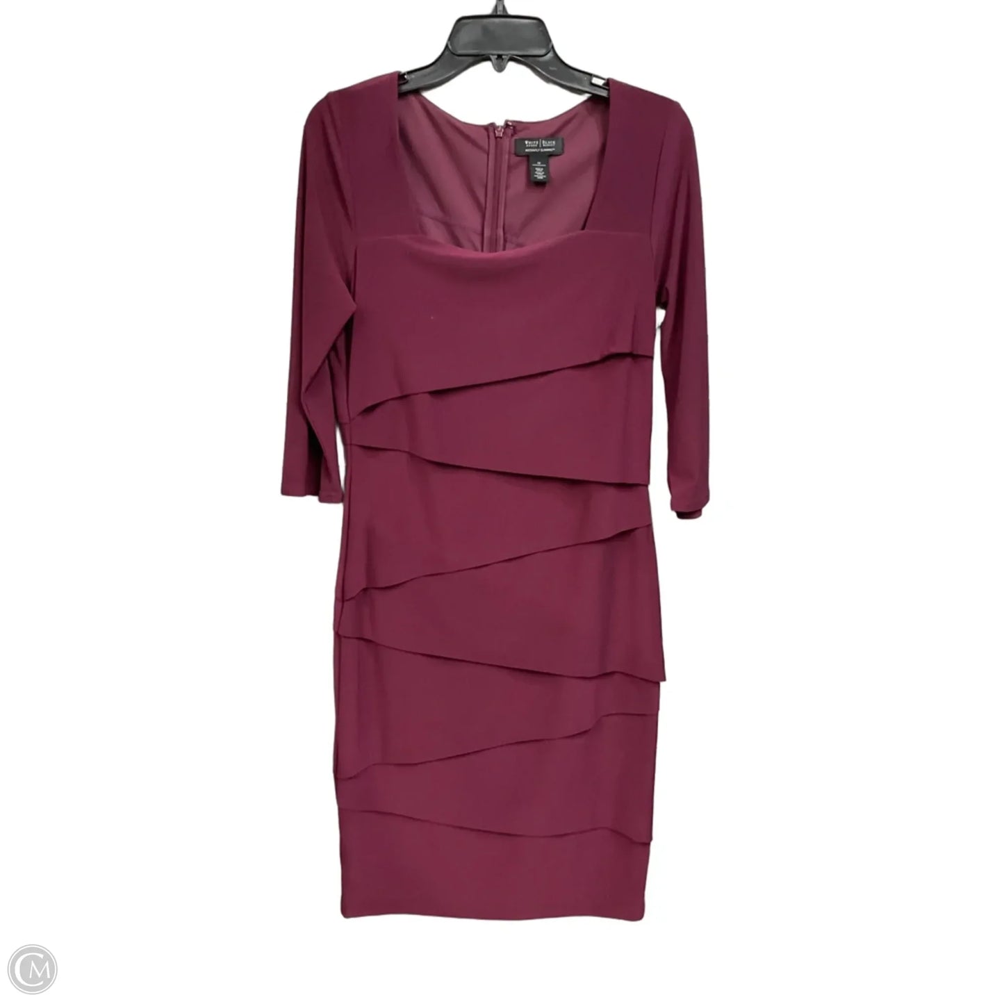 Dress Party Midi By White House Black Market In Maroon, Size: L