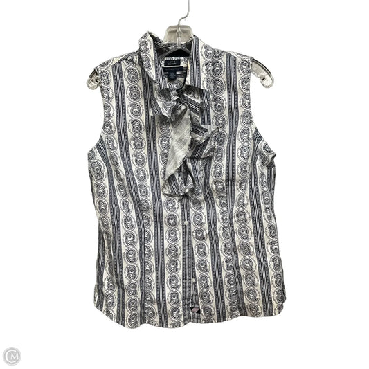 Blouse Sleeveless By Tommy Hilfiger In Navy, Size: L