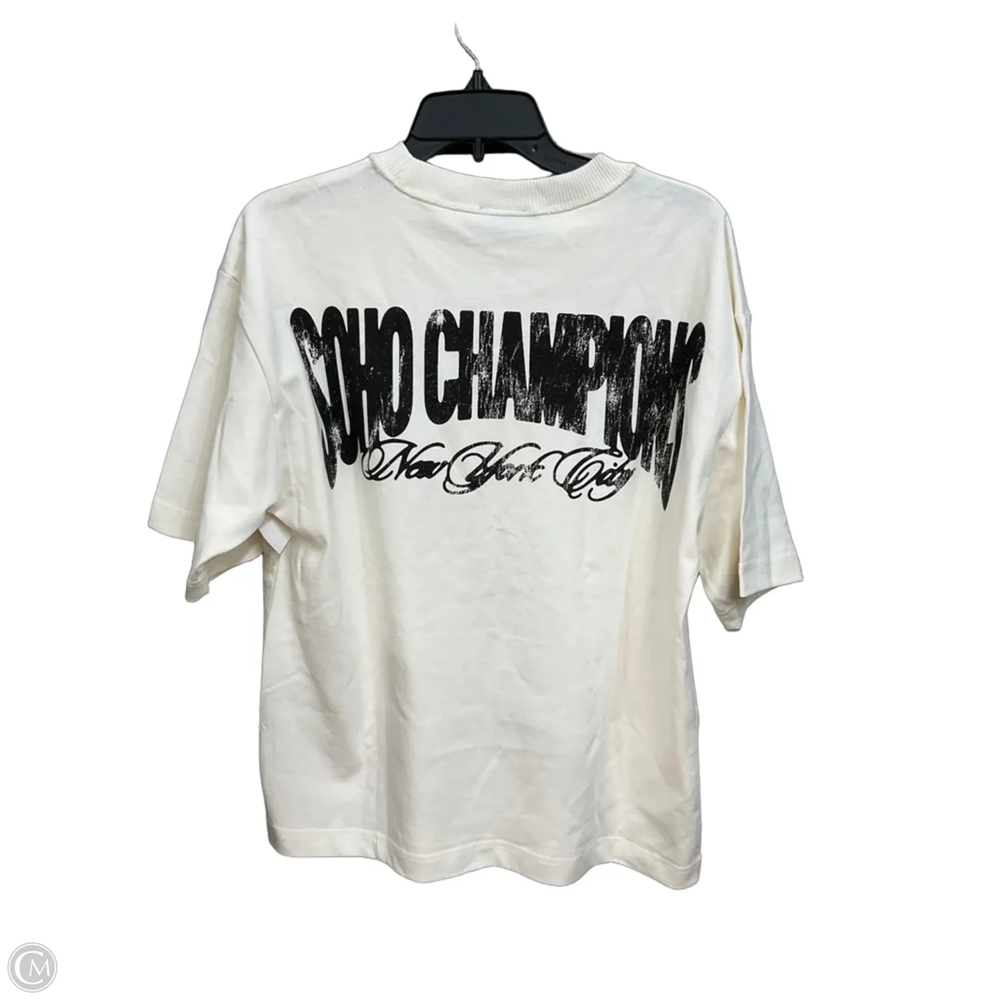 Top Short Sleeve Basic By H&m In Cream, Size: S