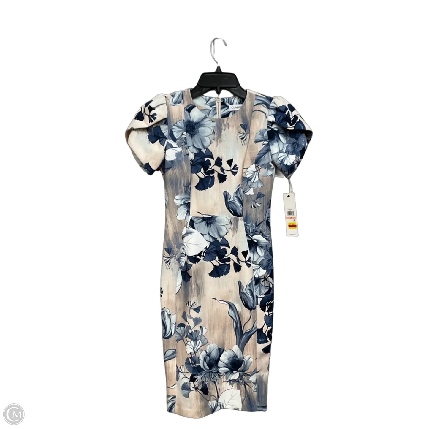 Dress Casual Short By Calvin Klein In Floral Print, Size: Xsp
