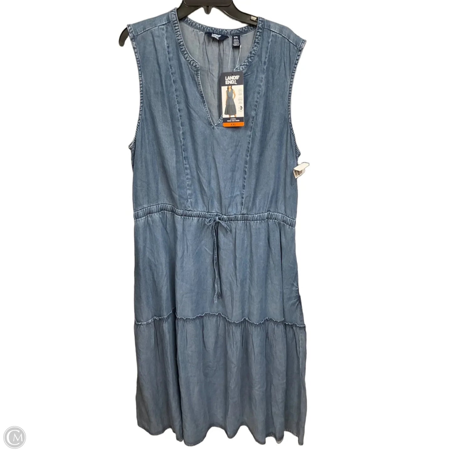 Dress Casual Short By Lands End In Blue Denim, Size: Xxl