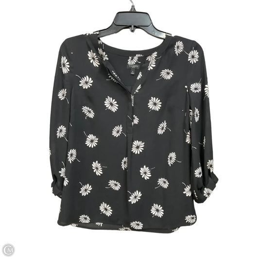 Blouse Long Sleeve By Talbots In Black, Size: Xsp