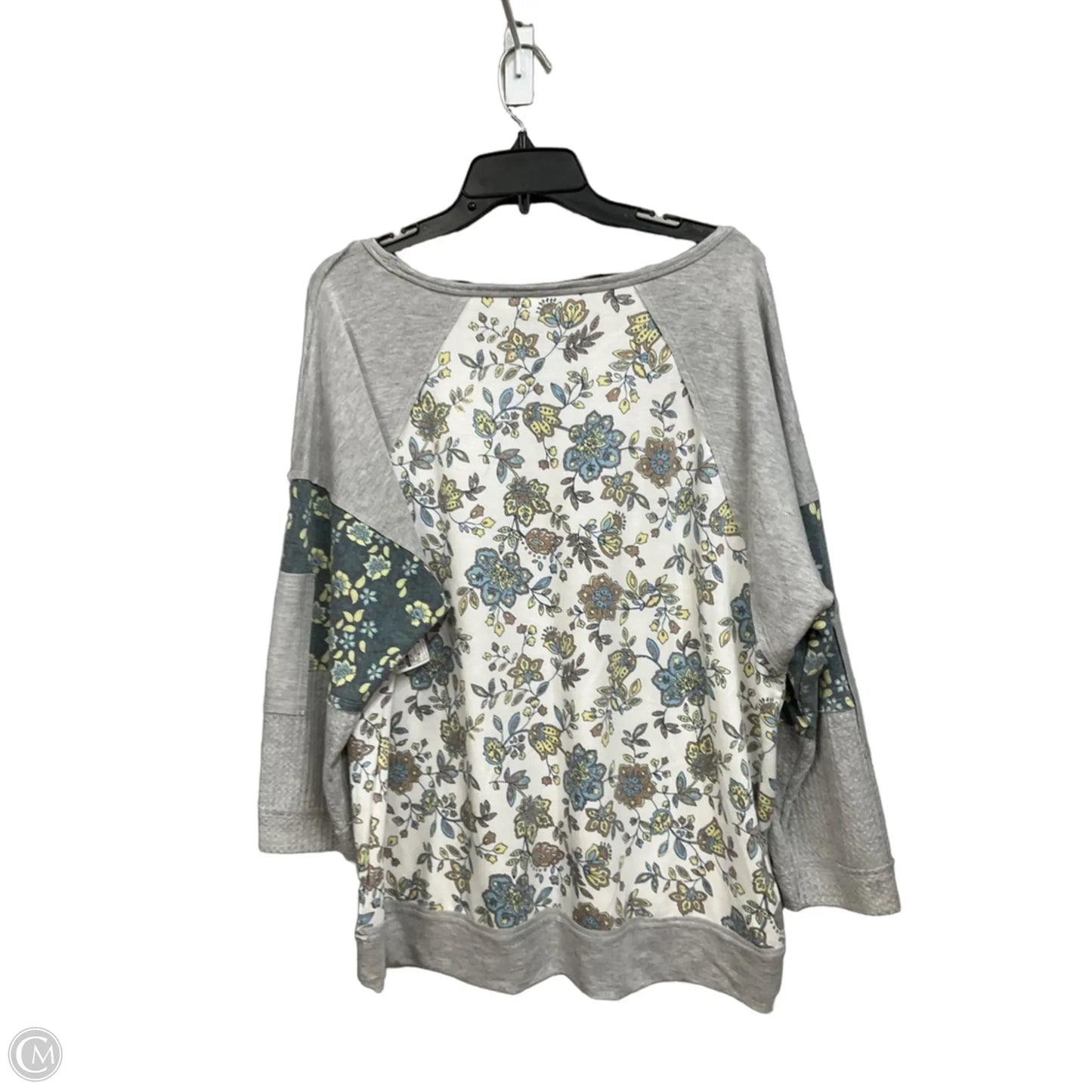 Top Long Sleeve By Cato In Grey, Size: Xl