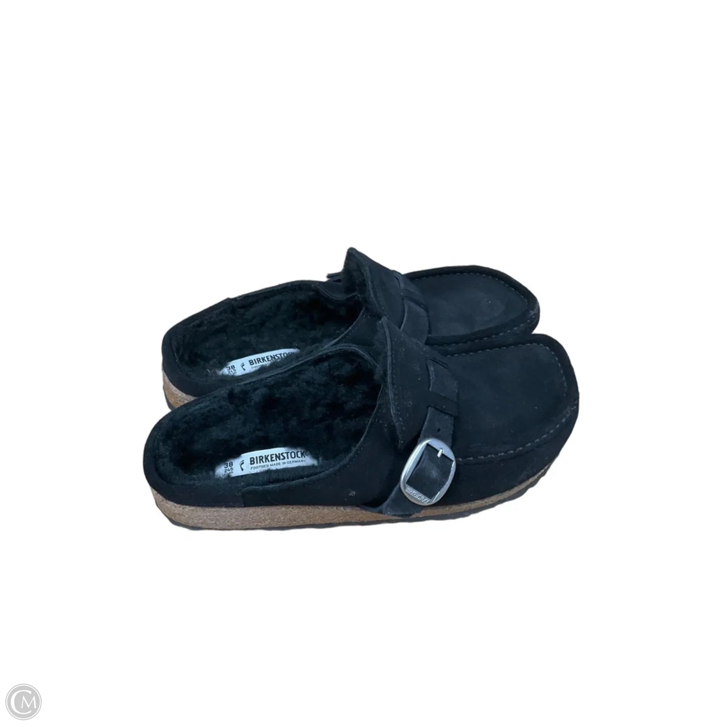 Sandals Flats By Birkenstock In Black, Size: 7