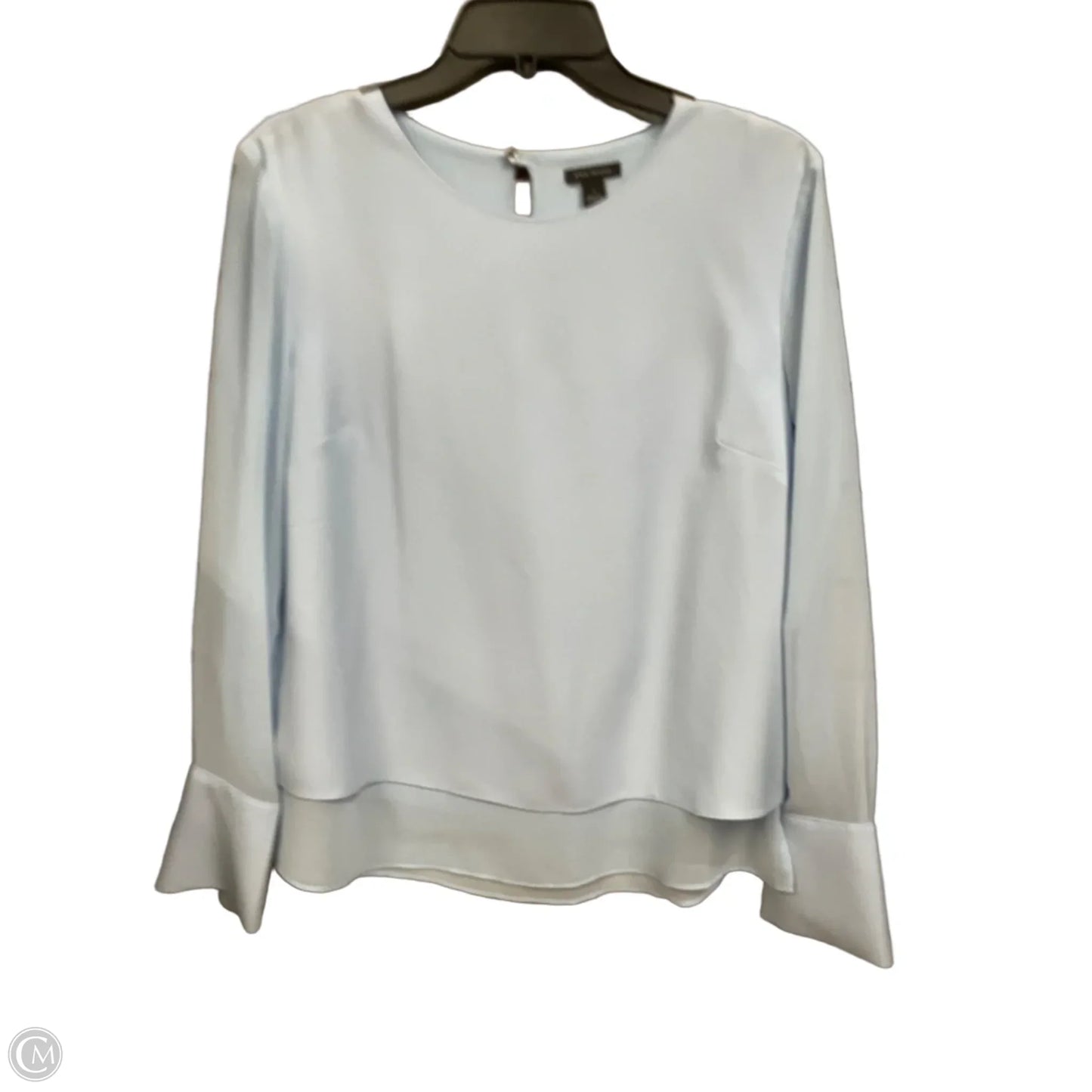 Blouse Long Sleeve By Ann Taylor In Blue, Size: S