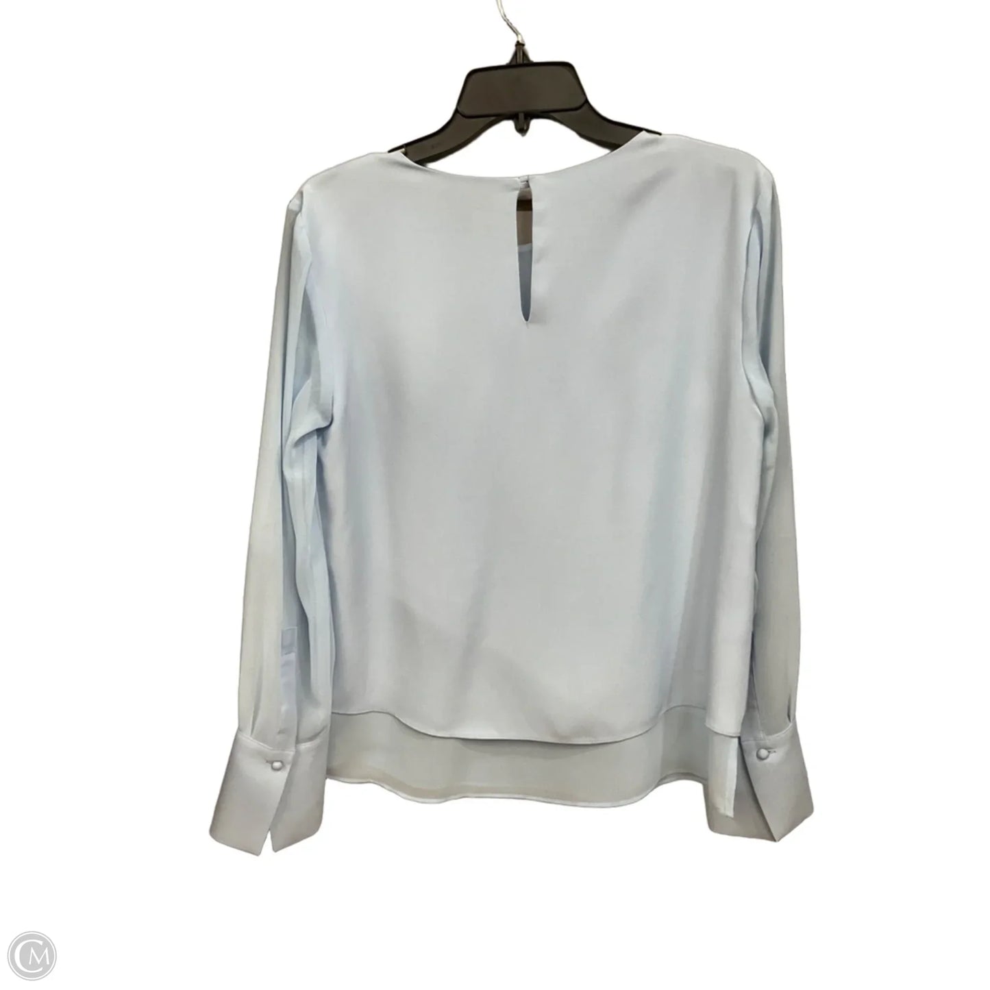 Blouse Long Sleeve By Ann Taylor In Blue, Size: S