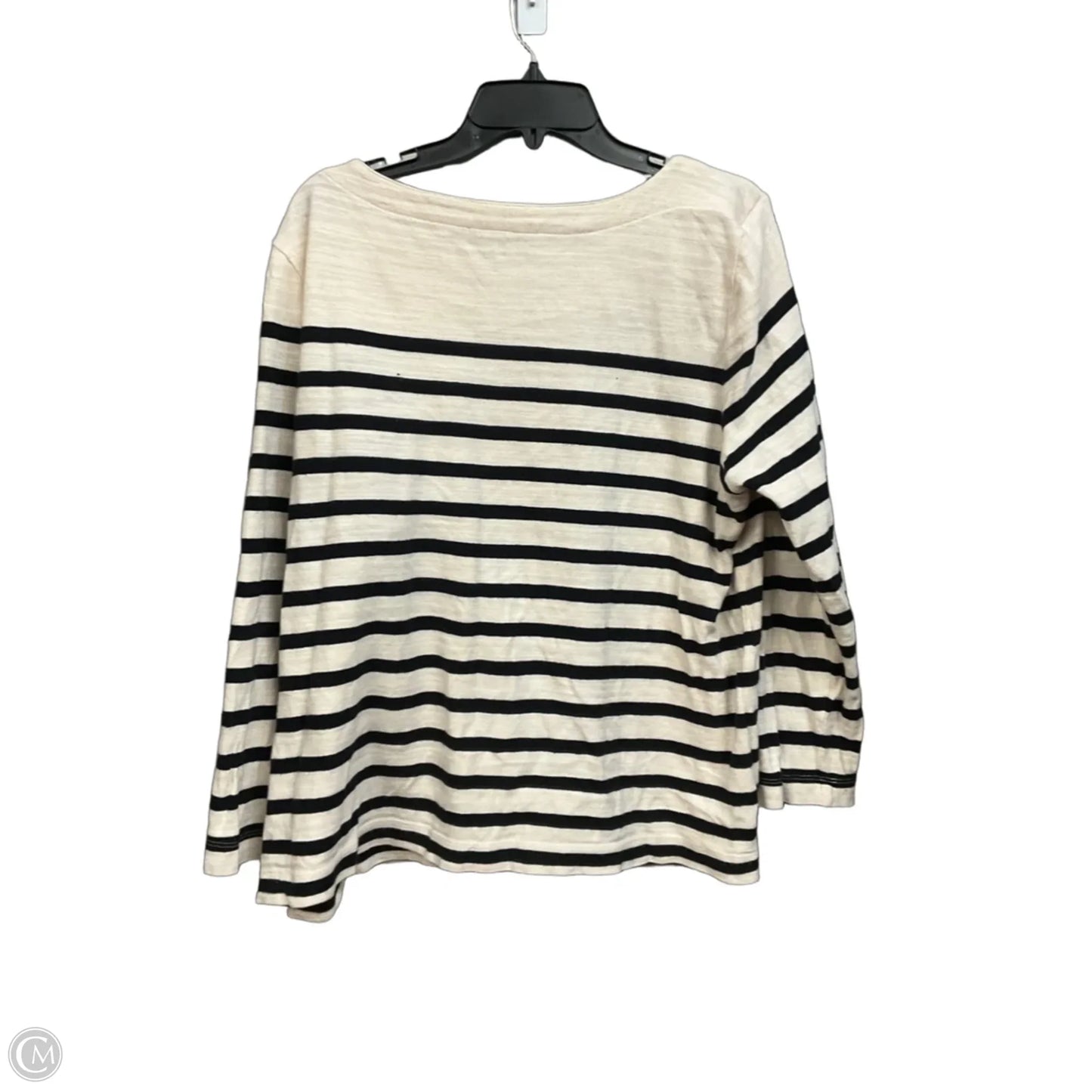 Top Long Sleeve By Loft In Striped Pattern, Size: Xxl
