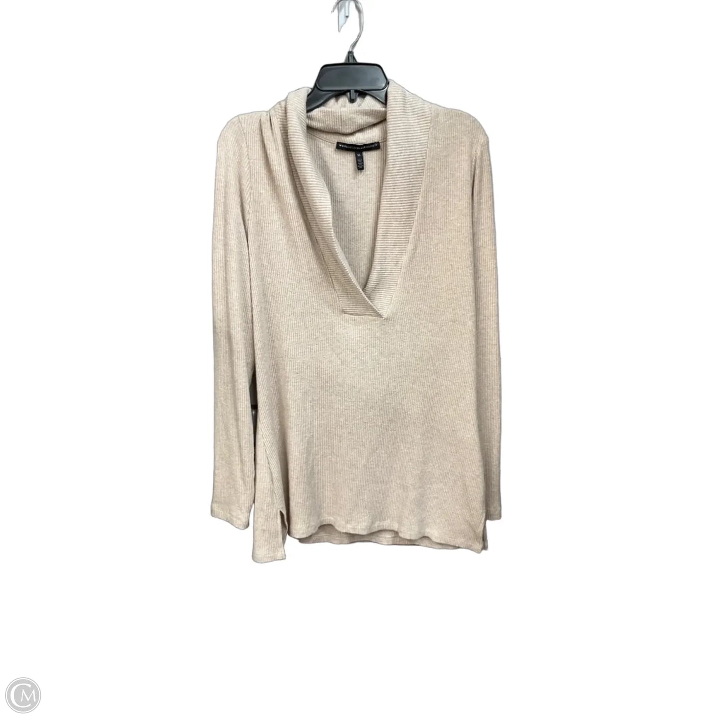 Top Long Sleeve By White House Black Market In Tan, Size: Xl