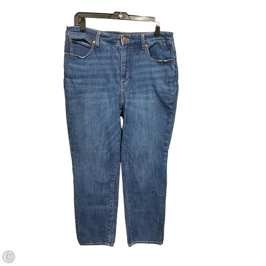 Jeans Straight By Talbots In Blue Denim, Size: 12