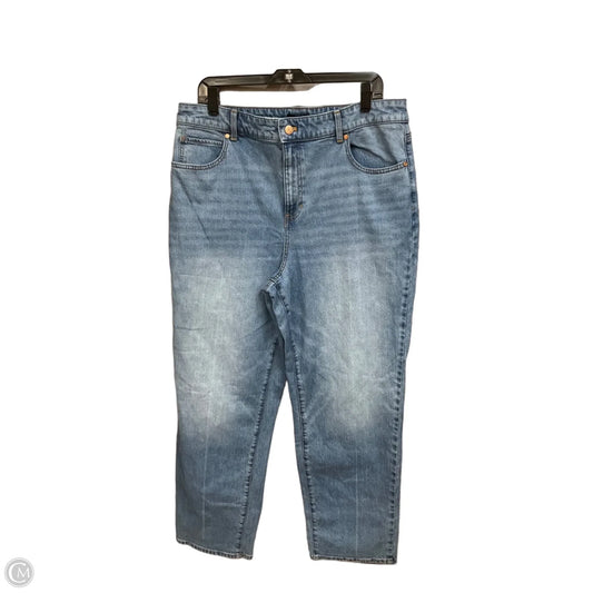 Jeans Straight By Talbots In Blue Denim, Size: 16