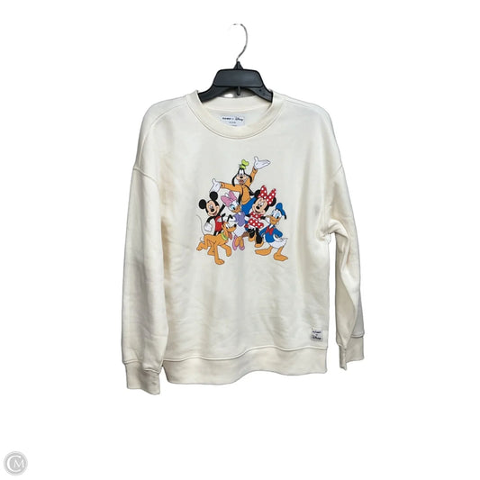 Sweatshirt Crewneck By Old Navy In Cream, Size: Xl