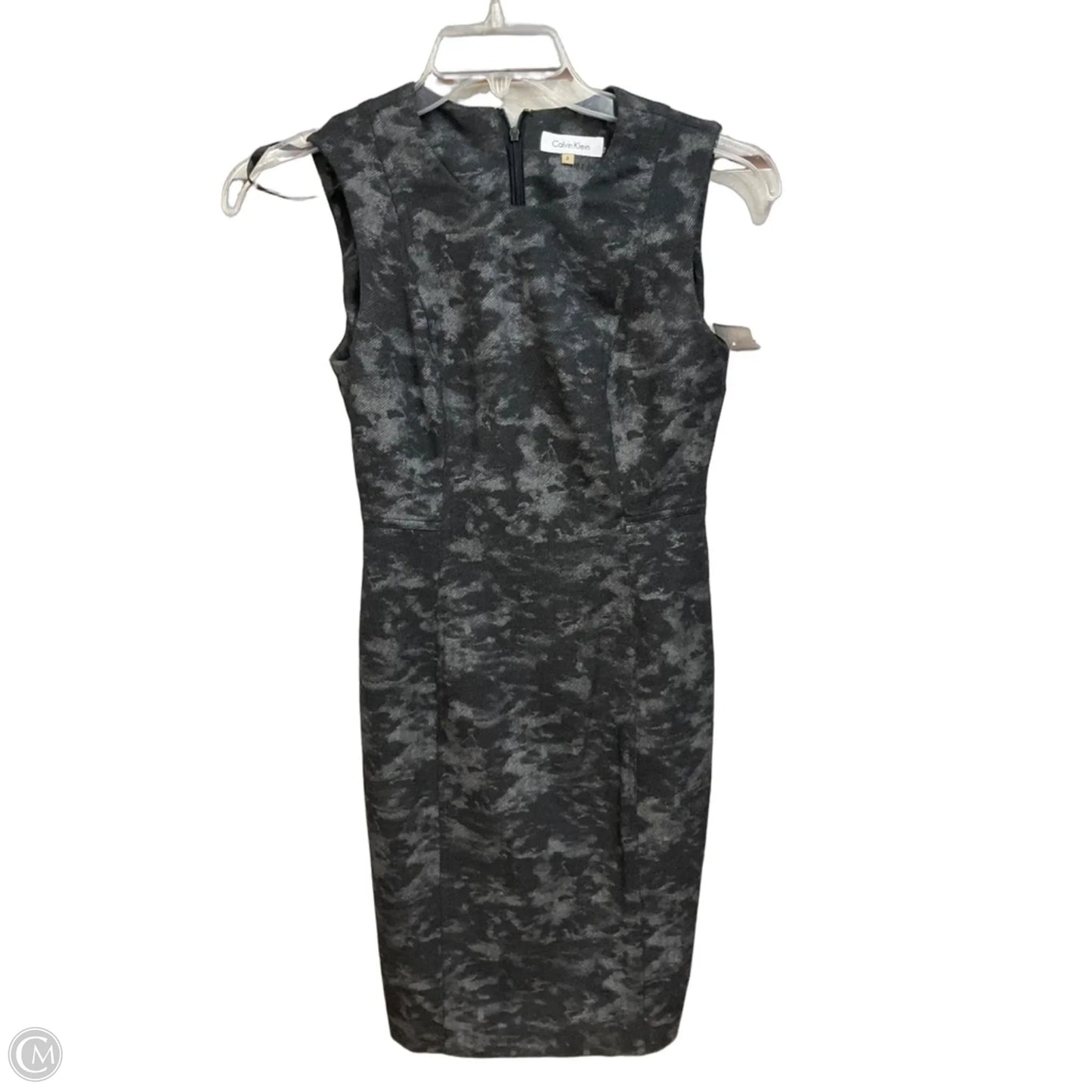 Dress Casual Midi By Calvin Klein In Grey, Size: Xs
