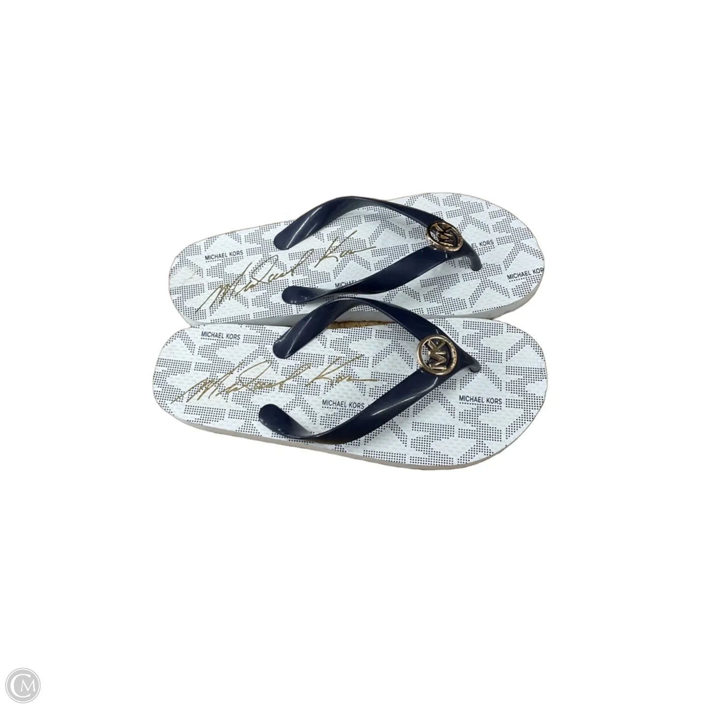 Sandals Flats By Michael By Michael Kors In Blue, Size: 7