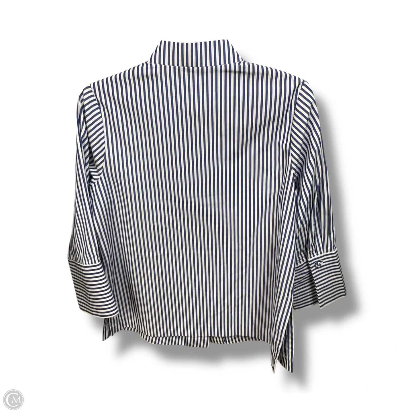 Blouse Long Sleeve By Gretchen Scott In Striped Pattern, Size: S