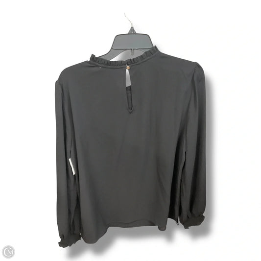 Blouse Long Sleeve By Cece In Black, Size: L