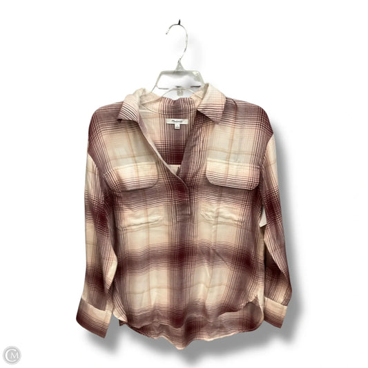 Top Long Sleeve By Madewell In Maroon, Size: S