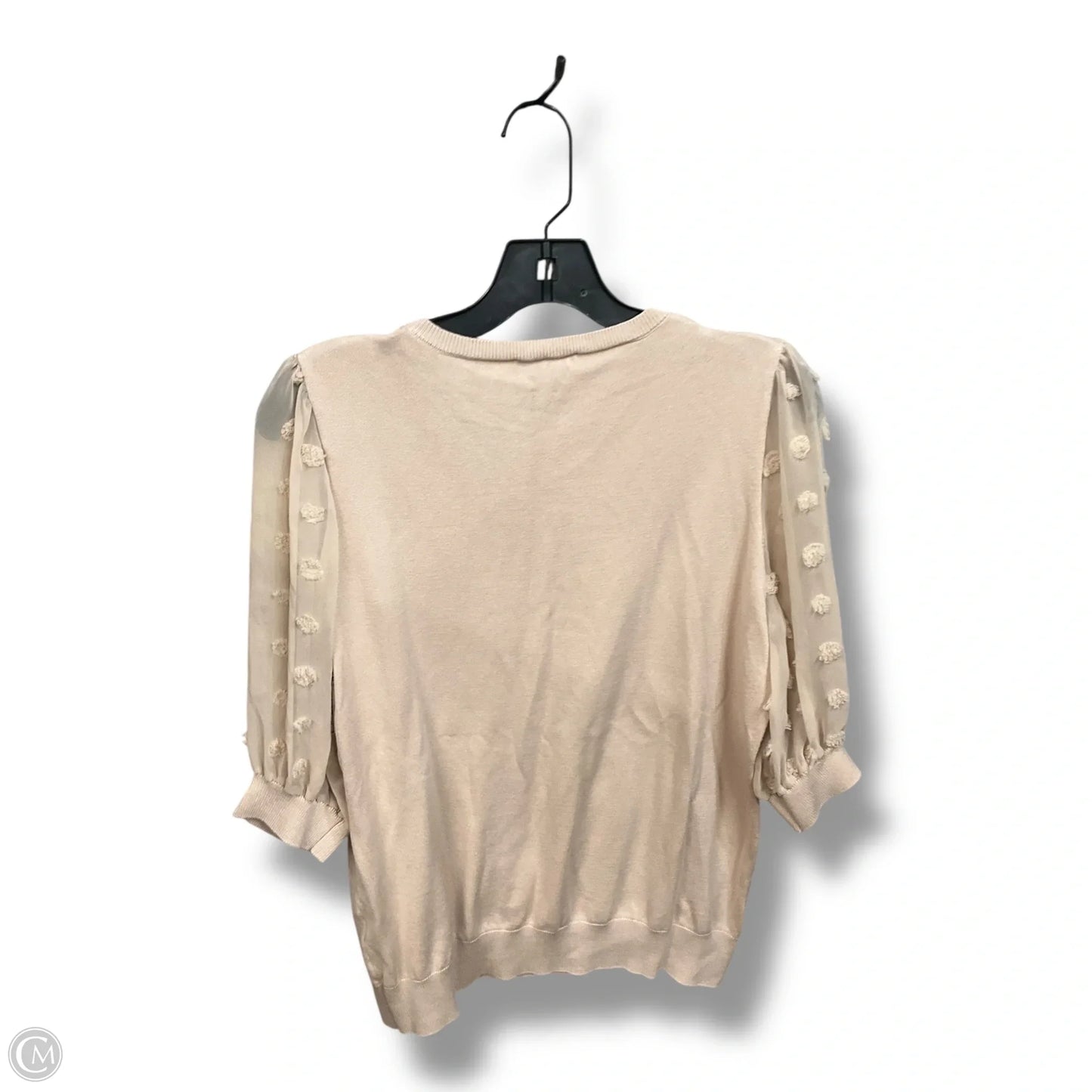Top 3/4 Sleeve By Adrianna Papell In Tan, Size: M