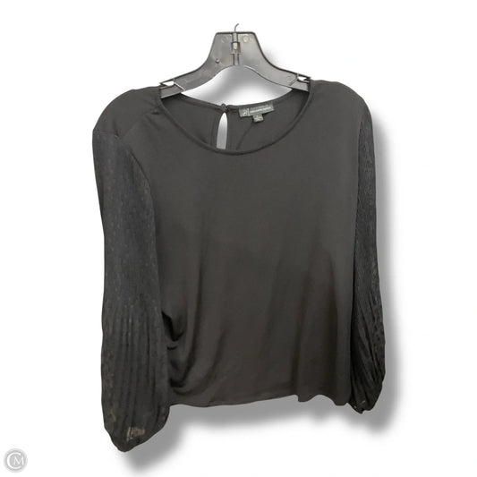 Top Long Sleeve By Adrianna Papell In Black, Size: L