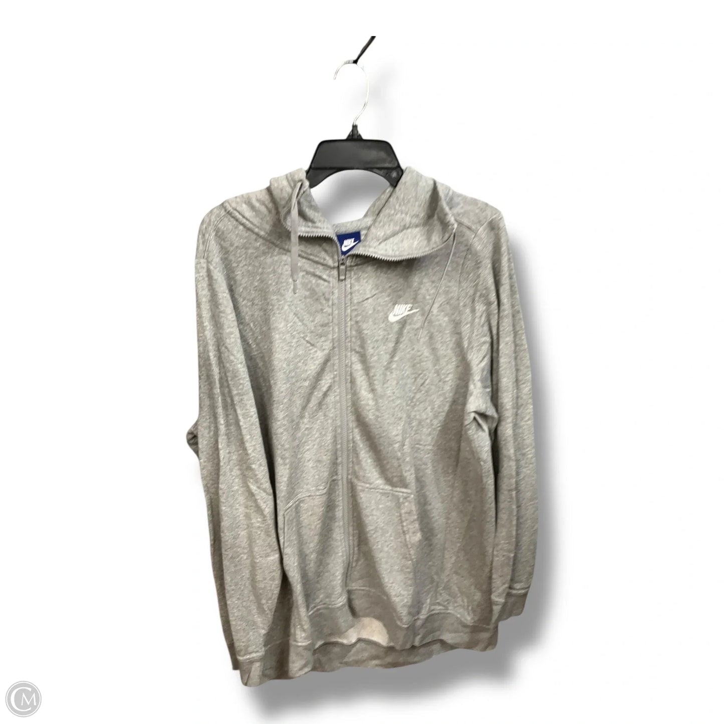 Athletic Jacket By Nike Apparel In Grey, Size: 1x