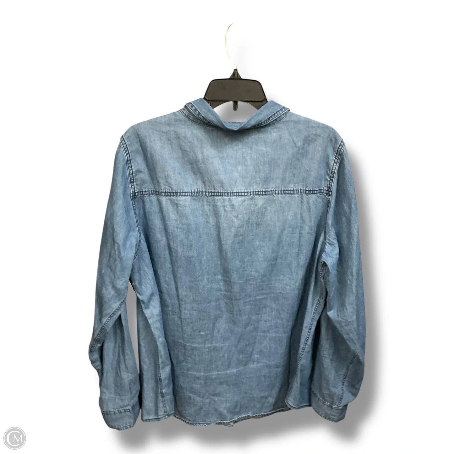Top Long Sleeve By Torrid In Blue Denim, Size: 1x