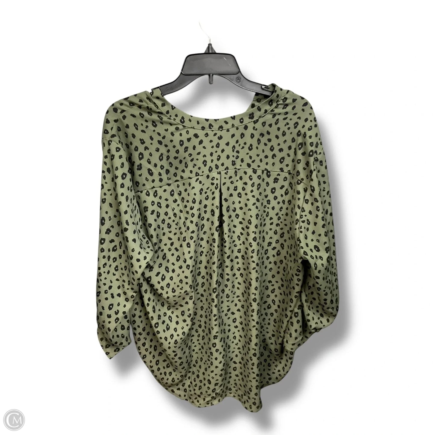 Blouse Long Sleeve By Lush In Green, Size: Xxl