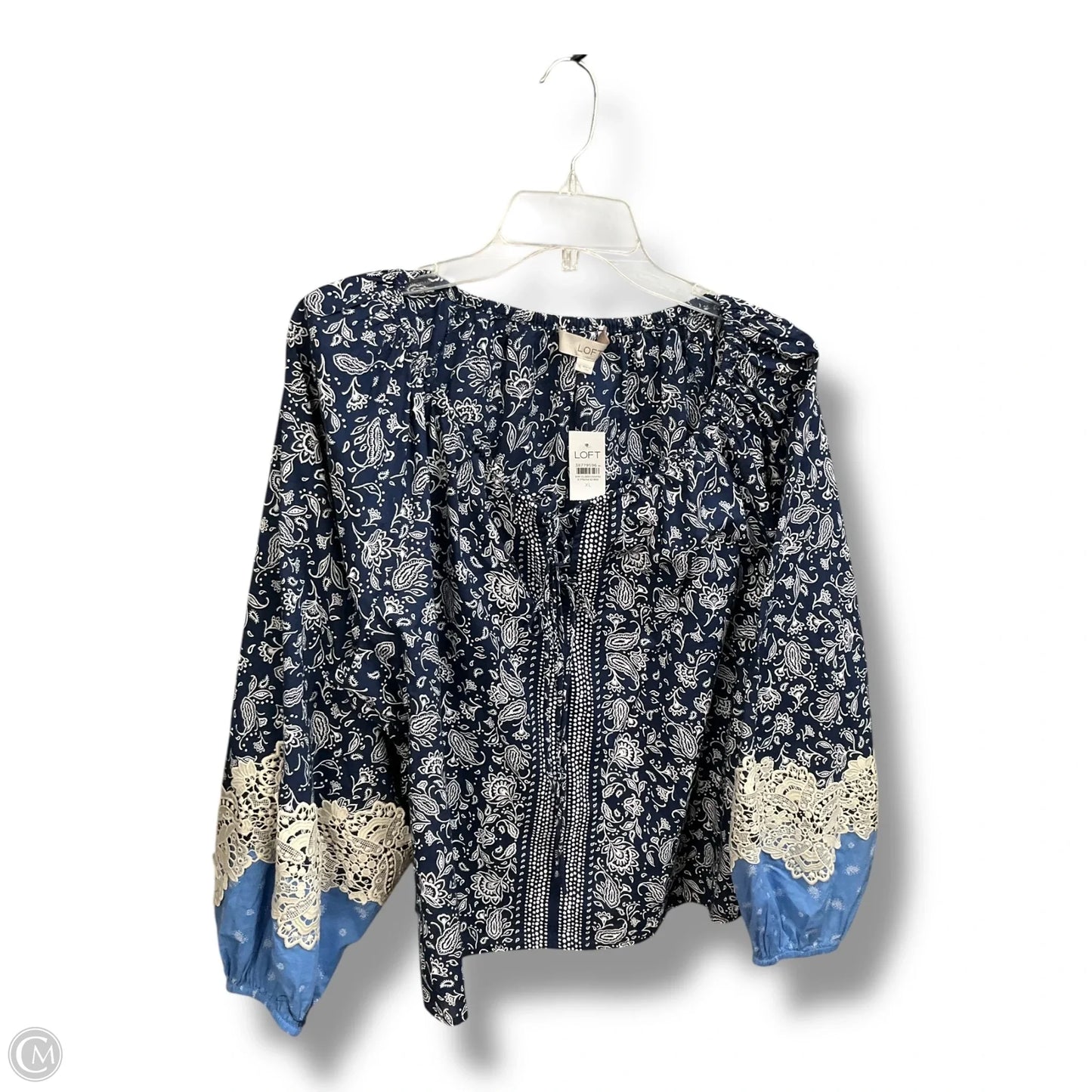 Top Long Sleeve By Loft In Blue, Size: Xl