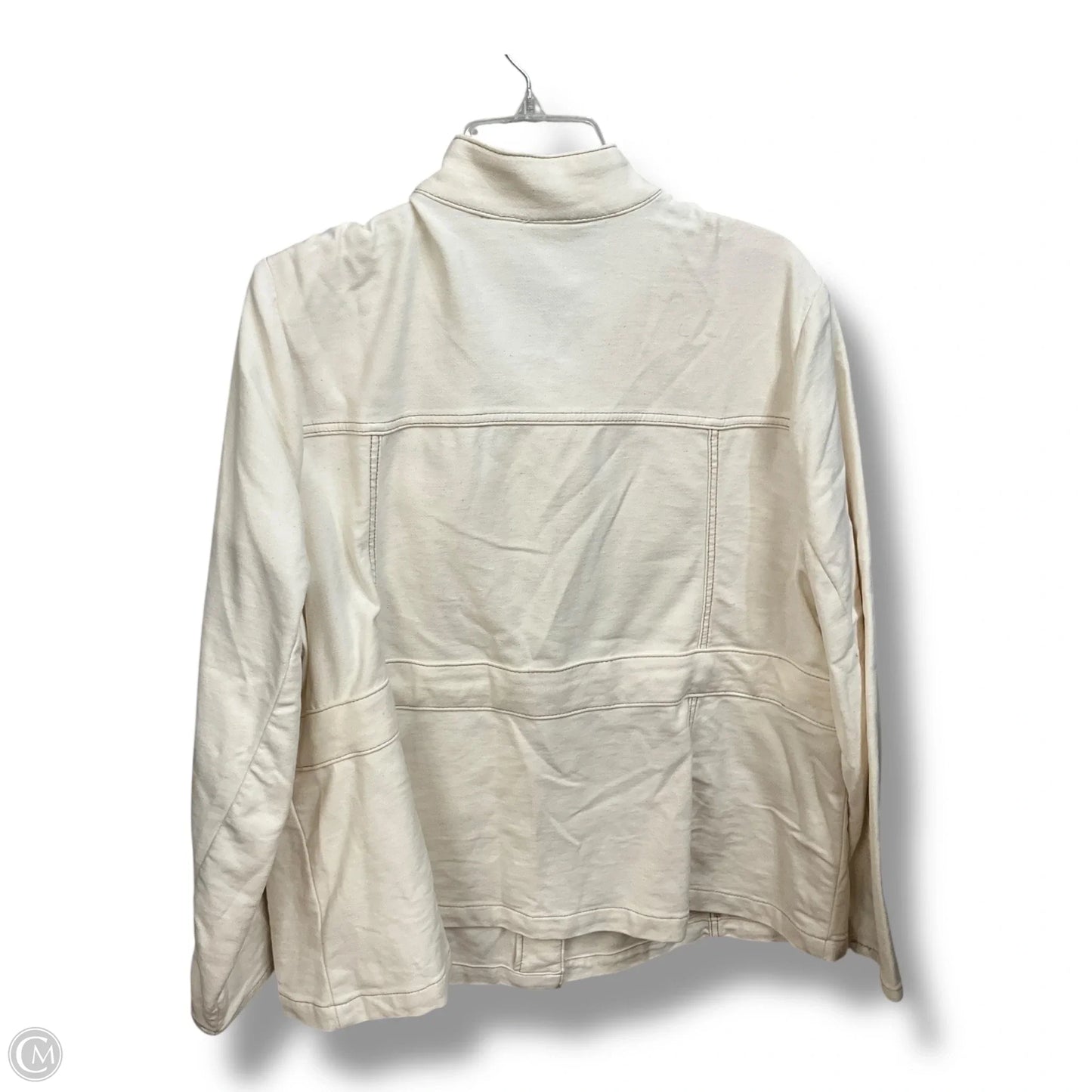 Jacket Denim By Lane Bryant In White, Size: 2x