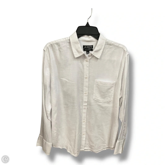 Top Long Sleeve By J. Crew In White, Size: S