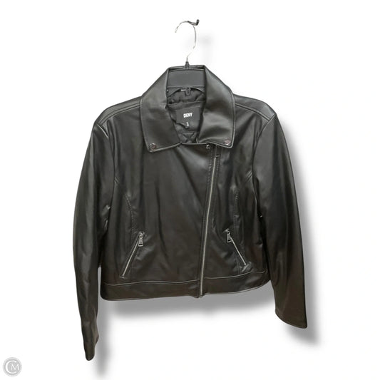 Jacket Moto By Dkny In Black, Size: Xl