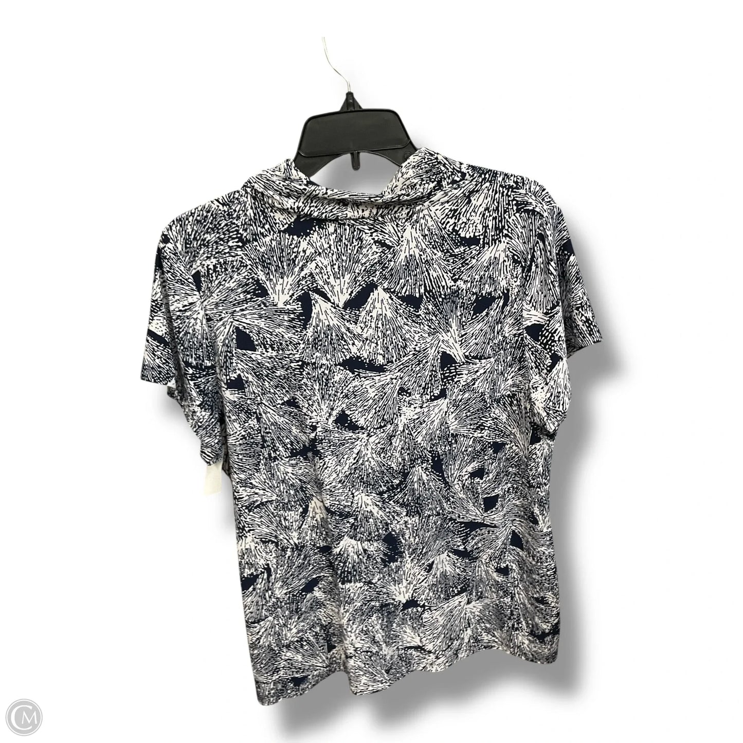 Top Short Sleeve By Charter Club In Blue & White, Size: 1x