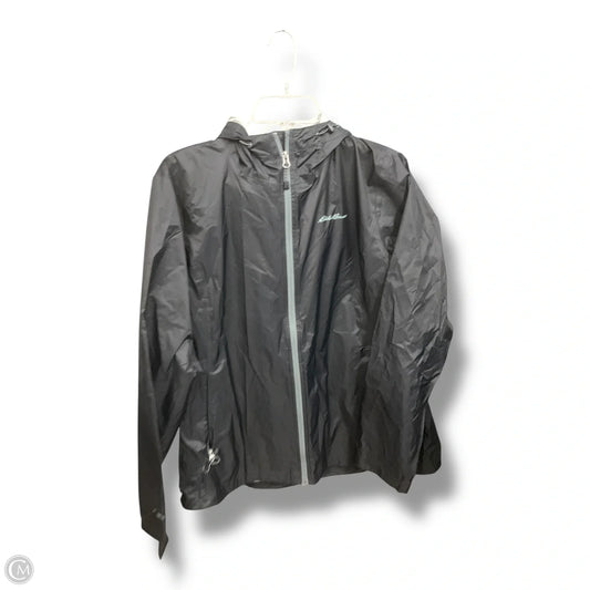 Coat Raincoat By Eddie Bauer In Black, Size: Xl