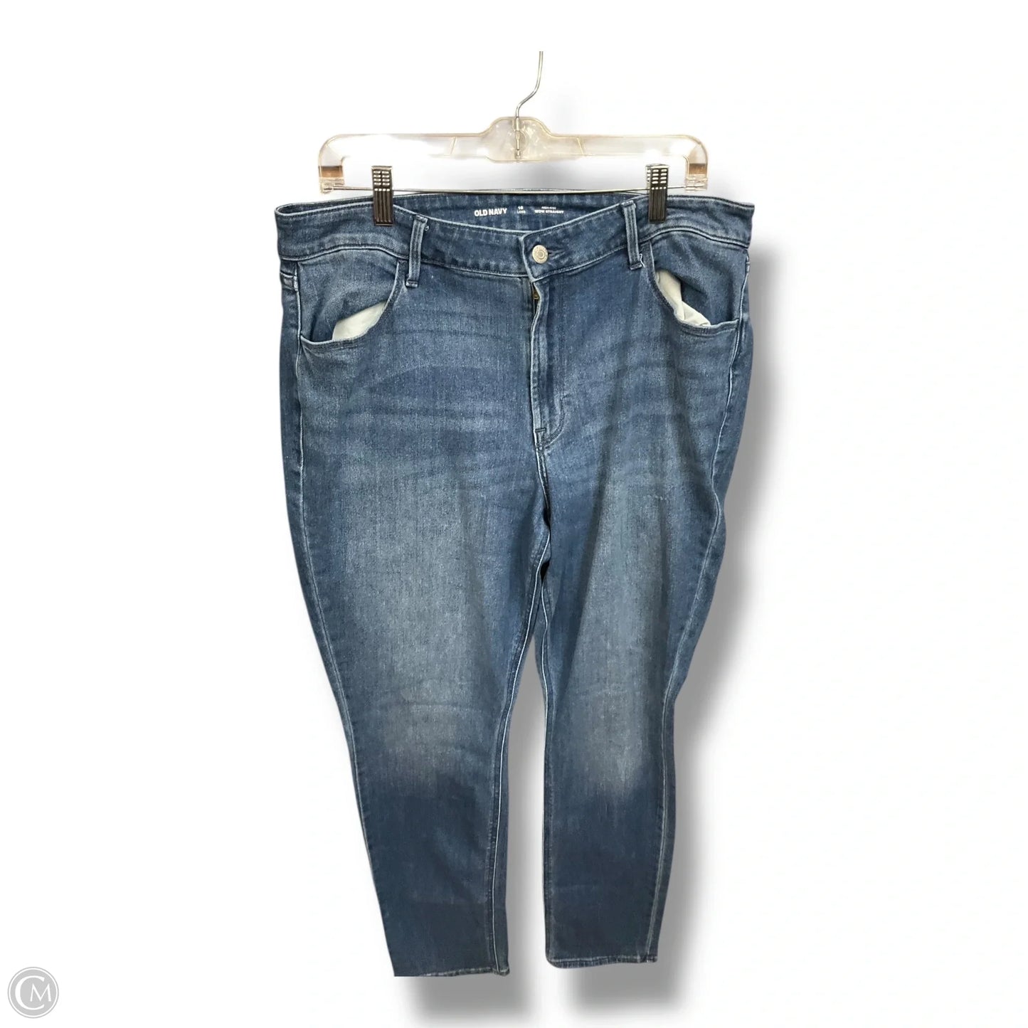 Jeans Straight By Old Navy In Blue Denim, Size: 16