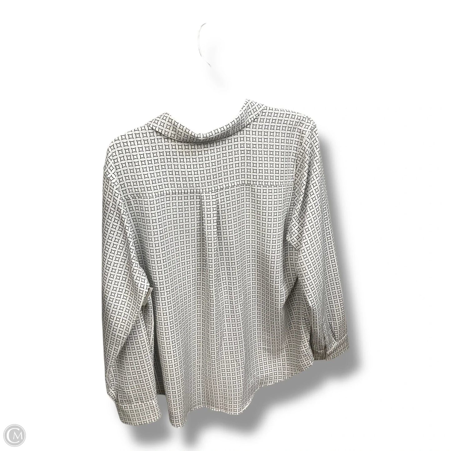 Blouse Long Sleeve By Alfani In Black & White, Size: Xl