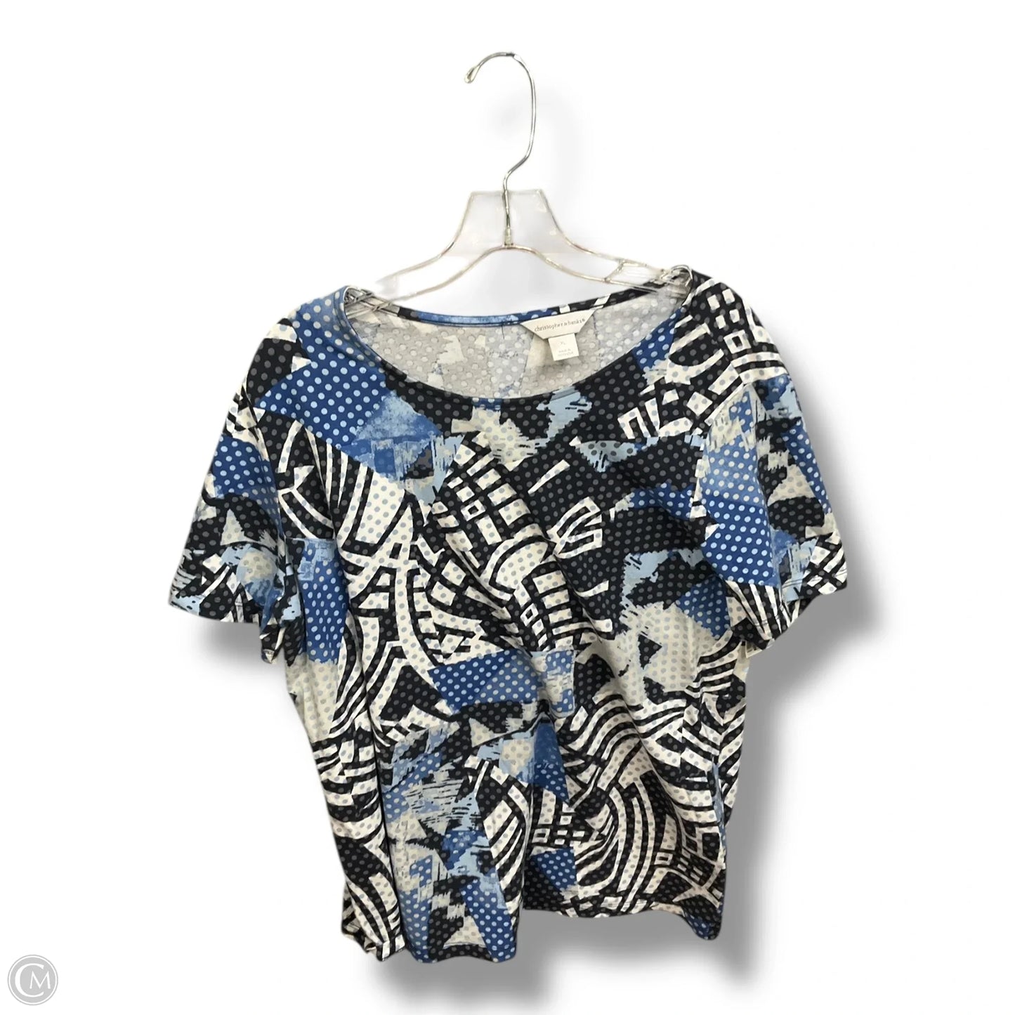 Top Short Sleeve By Christopher And Banks In Blue, Size: Xl