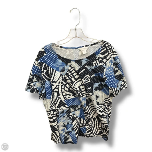 Top Short Sleeve By Christopher And Banks In Blue, Size: Xl