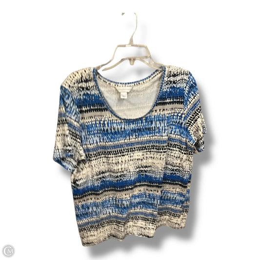Top Short Sleeve By Christopher And Banks In Blue, Size: Xl